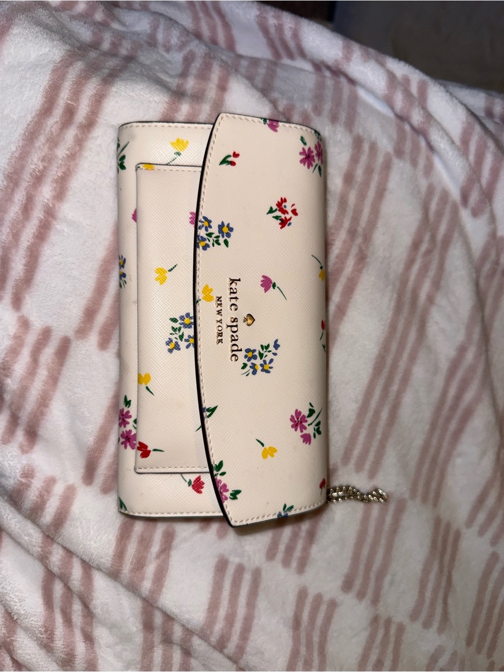 kate spade Cream Floral Chain Wallet